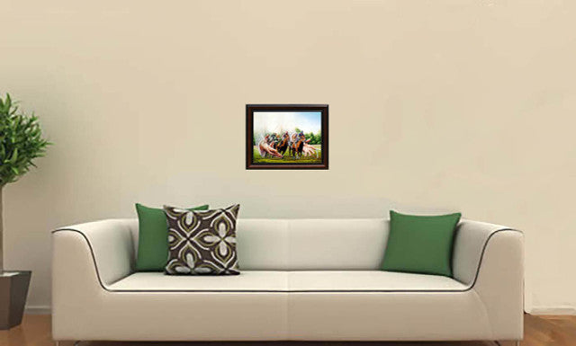 It's All in the Hands - horseracing giclee print