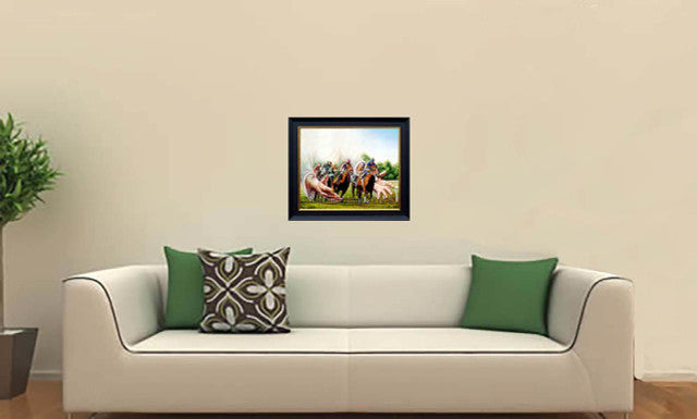 It's All in the Hands - horseracing giclee print