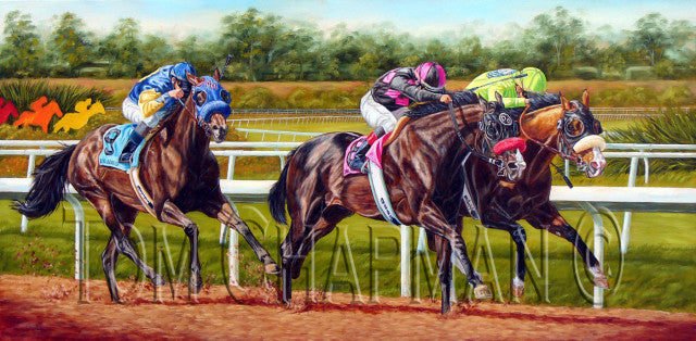 Lava Man Staking His Claim - horseracing giclee canvas print