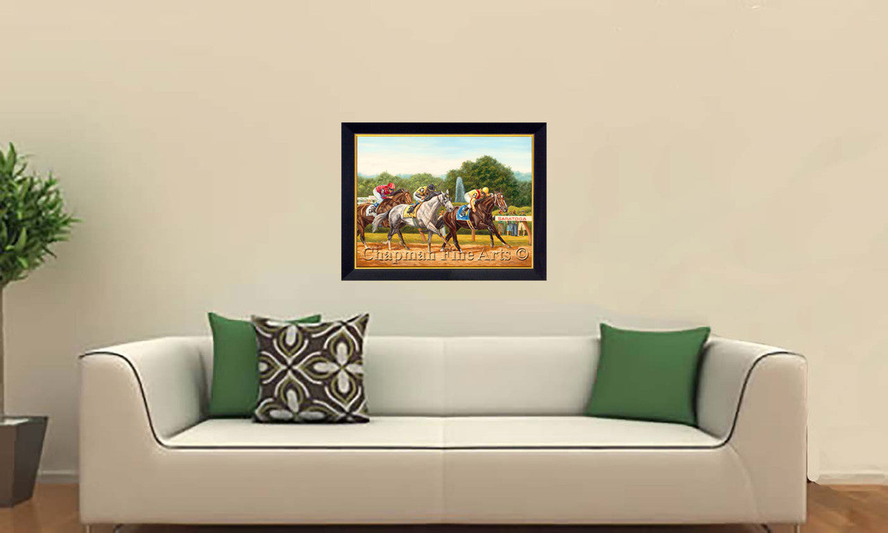 Rachel Alexandra Wins the Woodward Stakes, giclee canvas print