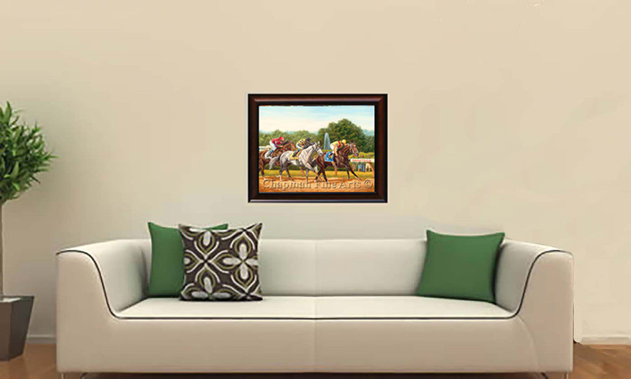 Rachel Alexandra Wins the Woodward Stakes, giclee canvas print
