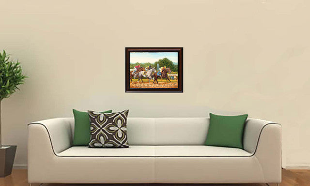 Rachel Alexandra Wins the Woodward Stakes, giclee canvas print
