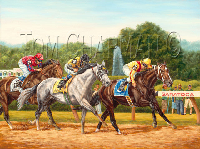 Rachel Alexandra Wins the Woodward Stakes, giclee canvas print
